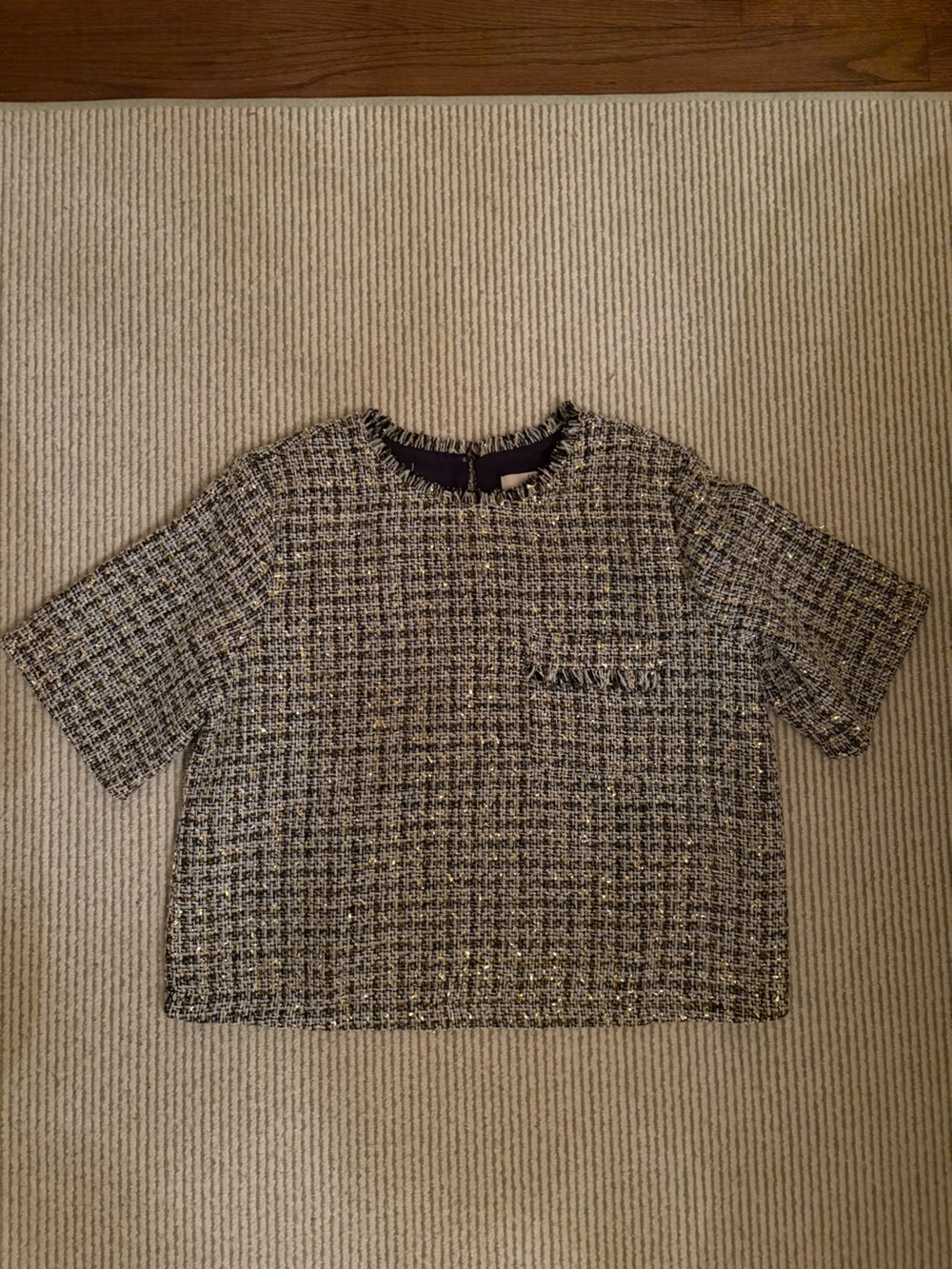 Loft Tweed Short Sleeve Top